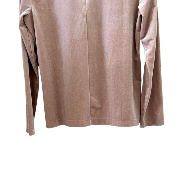Land's End Mock Turtleneck Long Sleeve Velour/Velvet Shirt Size M - Picture 11 of 15